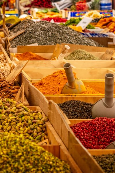 spices in a market
