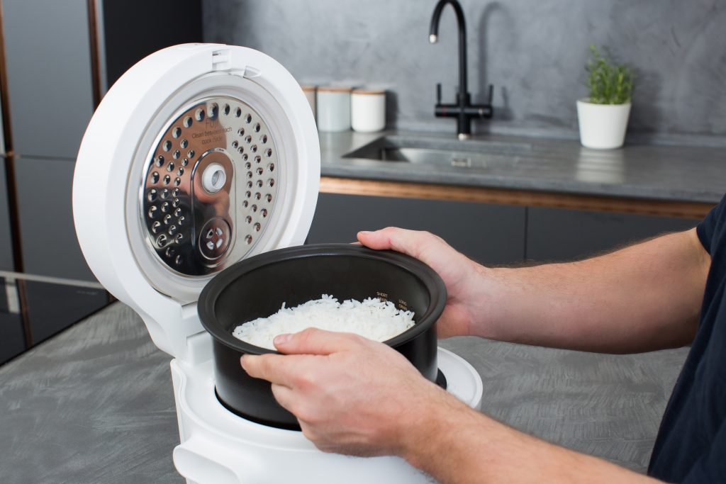 The inner bowls of a rice cooker GreedyPanda Foodie Blog