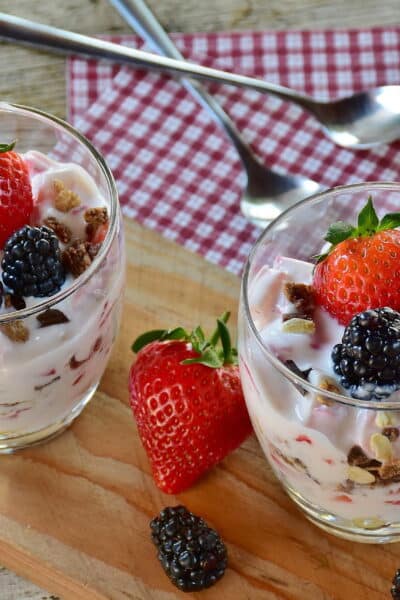 Summer berry yoghurt made in a rice cooker