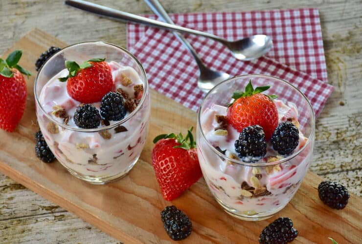 Summer berry yoghurt made in a rice cooker