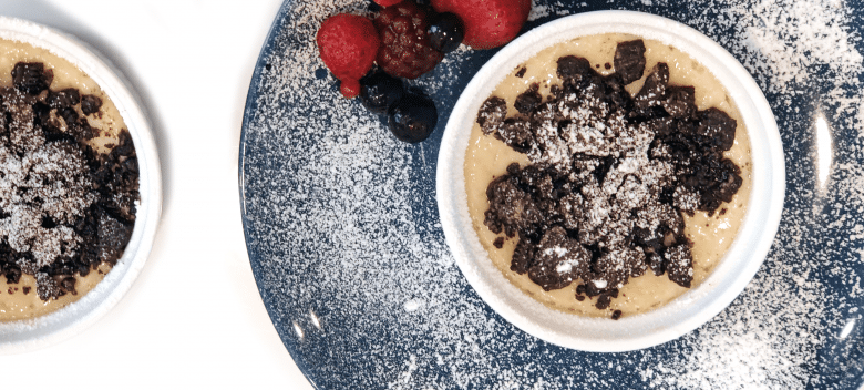 Steamed egg custard pudding