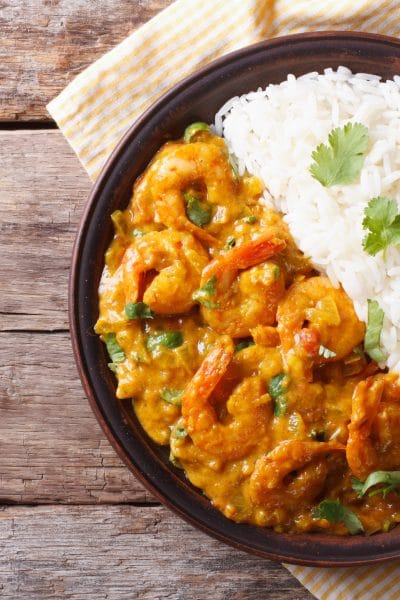 COCONUT AND TAMARIND PRAWN CURRY
