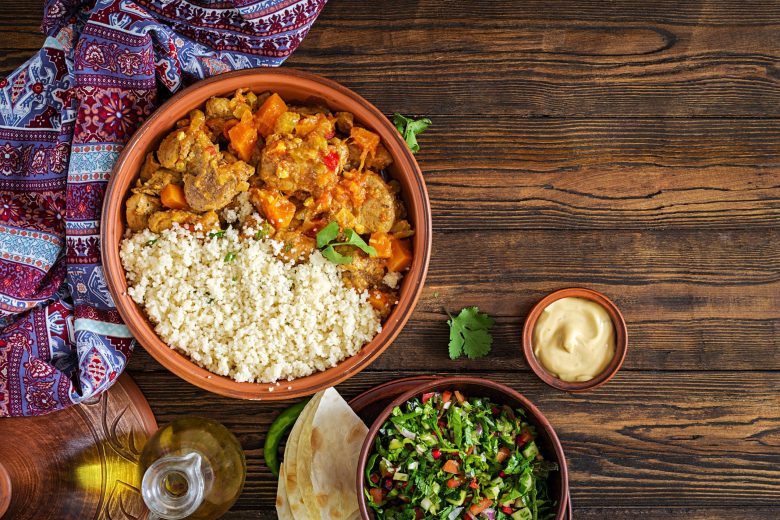 Pumpkin with chicken curry