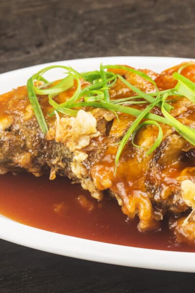 Chinese food: a sour and sweet fish