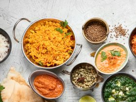 Indian Fried Rice And Other Indian Food And Spices