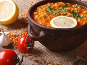 Lentil soup made in a Yum Asia rice cooker