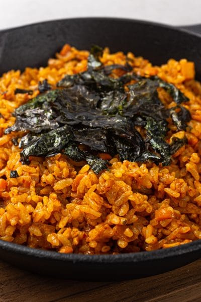 Dakgalbi fried rice with spicy and sweet seasoning
